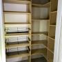 Pantry with slide out baskets Pantry with slide out baskets