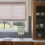 These beautiful cream-colored Roman Shades perfectly complement the dark wooden cabinets. Bring your vision to life by calling us for your FREE consultation today. These beautiful cream-colored Roman Shades perfectly complement the dark wooden cabinets. Bring your vision to life by calling us for your FREE consultation today.