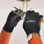 A team member working on installing indoor potlights. A team member working on installing indoor potlights.