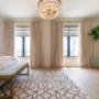 Beautiful layered window treatments for your bedroom retreat! Sheer shades with custom drapery frame these window views in Grimsby, Ontario. Beautiful layered window treatments for your bedroom retreat! Sheer shades with custom drapery frame these window views in Grimsby, Ontario.