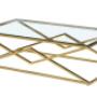 COFFEE TABLE
Gold Stainless Steel Frame
Tempered Clear Glass Top
47” x 23.5” x 17” H
34-098 COFFEE TABLE
Gold Stainless Steel Frame
Tempered Clear Glass Top
47” x 23.5” x 17” H
34-098
