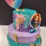 Gâteau personnalisé sirène fondant et crème au beurre Gâteau personnalisé sirène fondant et crème au beurre