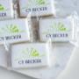 Custom sugar cookies print-personalized with a branded logo for a customer appreciation business event. Custom sugar cookies print-personalized with a branded logo for a customer appreciation business event.