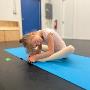 Koraline Davis, a 7-year-old student in NID's junior program, working on her flexibility. Koraline Davis, a 7-year-old student in NID's junior program, working on her flexibility.