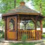 Gazebo Québec - Modèle Le Sutton - 8 cotés - 12' de diamètre - en cèdre rouge canadien et toiture en bardeaux Gazebo Québec - Modèle Le Sutton - 8 cotés - 12' de diamètre - en cèdre rouge canadien et toiture en bardeaux