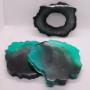 black sparkles and sea green geode coasters black sparkles and sea green geode coasters