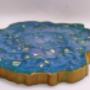 Depth comparison of a geode resin coaster Depth comparison of a geode resin coaster