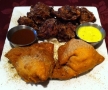 Samosas and Onion Bhaji Samosas and Onion Bhaji