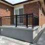 A commonly used type of railing on porches, decks, and balconies is the standard aluminum picket railing. A commonly used type of railing on porches, decks, and balconies is the standard aluminum picket railing.