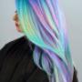 Vibrant fashion color: Vivid, electric blue hair color with a bold, eye-catching result Vibrant fashion color: Vivid, electric blue hair color with a bold, eye-catching result