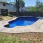 VINYL POOL RENOVATION WITH STAMPED AND COLORED DECK VINYL POOL RENOVATION WITH STAMPED AND COLORED DECK
