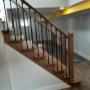 Looking from kitchen at the new stairs.
The yellow bulkhead was ordered by the building inspector since it was a low ceiling in the basement. Looking from kitchen at the new stairs.
The yellow bulkhead was ordered by the building inspector since it was a low ceiling in the basement.