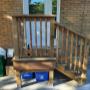 Finished deck to allow access to back door to upper unit. Finished deck to allow access to back door to upper unit.