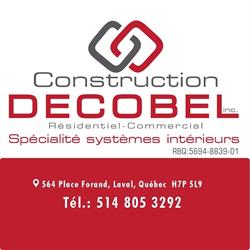 Construction Decobel inc. Systèmes intérieurs