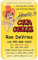 Ron at Howie's Car Corral