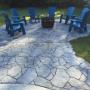 finished stone patio extension. finished stone patio extension.