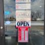 A close up of our signage on our front door. A close up of our signage on our front door.