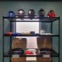 A shelf in our storefront, showing MIG guns, gloves, and welding masks. A shelf in our storefront, showing MIG guns, gloves, and welding masks.