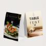 Table-top tent cards printed on sturdy stock—perfect for menus, room promos, QR codes or event signage. Table-top tent cards printed on sturdy stock—perfect for menus, room promos, QR codes or event signage.
