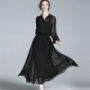 Womens 6A Mulberry Silk Georgette Dress in Onyx Womens 6A Mulberry Silk Georgette Dress in Onyx