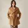 Womens Asymmetrical Camel Hair Coat in Bourbon Womens Asymmetrical Camel Hair Coat in Bourbon